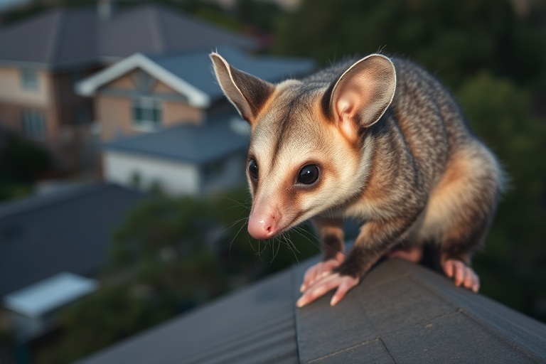 Possum in Greenvale residential area